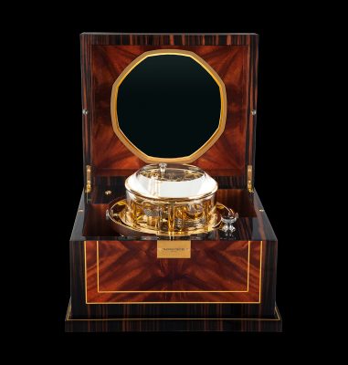 A hand made, decoration cabinet for a manufactory marine chronometer