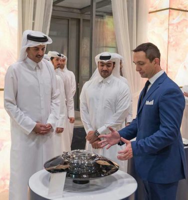 DJWE, Thomas Mercer and the Emir of Qatar, HH Sheikh Tamim Bin Hamad Al-Thani